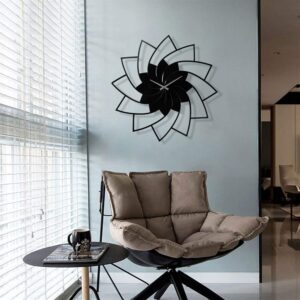 3D WOODEN FLORAL WALL CLOCK Modern Home Decorations for Living Room,Bedroom - Image 2