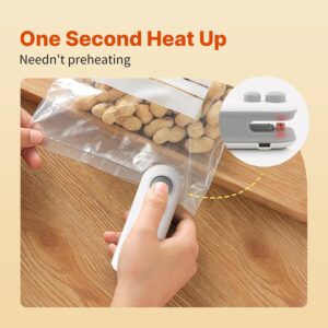 Heat Sealing Machine 2 in 1 Cutting and Sealer USB Rechargeable Food Sealer Mini Sealer for Snack Storage Food Sealer for Chip Bags, Plastic Bags, Food Storage (Random Color) - Image 5