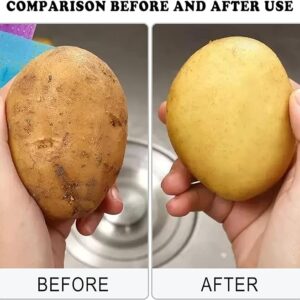 Multifunctional Soft Silicone Brush | Multipurpose vegetable peeler | Home Cleaning Brush | fruit and vegetable cleaning brush (pack of 2) (Random color) - Image 3