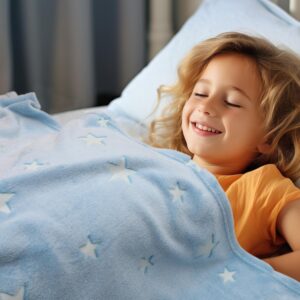 Glow in The Dark Stars Blanket Soft Cozy Blankets for Bed Couch Sofa Camping Travel, (random design ) - Image 3