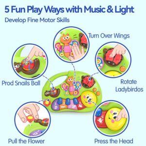 Smiley Piano For Baby - Baby Musical Keyboard Development Toys Newborn Interactive Early Education Piano Toy with Light Up and Music for 6 to 12 Months Infant & Toddler Boys and Girls - Random Color - Image 4