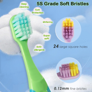 CHOFN Kids Toothbrush Set (3?12 Years) ? Soft Bristles with Toy Car (Random Designs) - Image 4