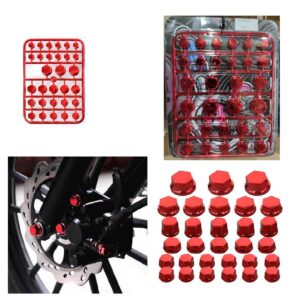 30pcs/set High Quality Chrome Plating Plastic Motorcycle Screw Nut Cover Cap Nut Bolt Decoration For Engine Transmission - Image 3