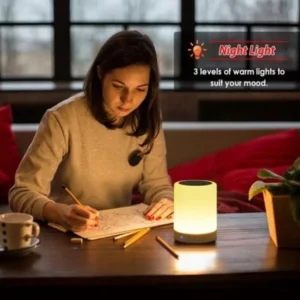 TOUCH LAMP PORTABLE SPEAKER Bluetooth Speaker | Smart Touch Night Light Desk Lamp Color Changing - Image 3