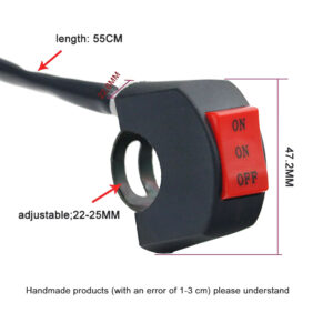 On/Off Handlebar Switch for Motorcycle Universal switch for bike, Extra external on off button - Image 4