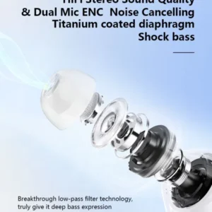 Air 39 Earbuds - Air 39 Transparent Earbuds - Air 39 Original Earbuds - High Quality Sound - Bluetooth 5.3 - Accurate right Left - Super Bass - Super Sound - HD Calling - ENC technology (Random Color) - Image 1