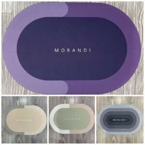 Bath Mat Super Absorbent Quick Drying Bathroom Rugs Non Slip Kitchen Entrance Doormat Modern Napa Skin Floor Mats Home Decor - Random - Image 3