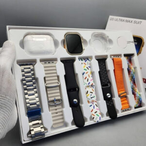 I20 Ultra Max suit Smart Watch 10 in 1 box 2.3inch large screen with 7 strips smartwatch With Airpords2 (random color) - Image 3
