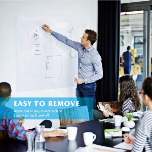 Self-Adhesive Whiteboard Wall Decal Sticker | Strong & Durable Dry Erase Wall Paper | Message Board Peel Stick White Board with 1 Marker for Kids Drawing - Image 3