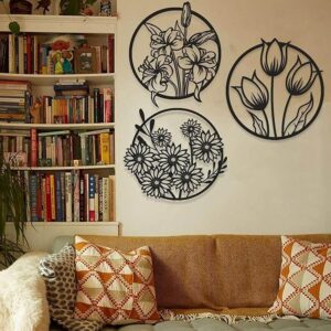 (3 pcs set )3D floral abstract Wooden Wall Art & Home Decoration / Item Home D?cor Home Room & Wall Decor Wall Art - Image 2