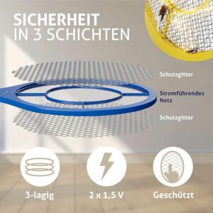 (NW000404) Electric Mosquito Killer Racket 2 In 1 Led Flash Light (Battery Operated) (random Color) - Image 2