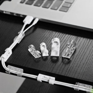 40 Pcs Smart Cable Organizer Desktop and Workstation Cord Clips / Cable Clips Organizer Desk Mouse Cable Wire Holder - Image 2