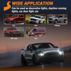 Car LED Hood Daytime Running Waterproof Flexible Light -    (Random color)(180 Cm) - Image 4