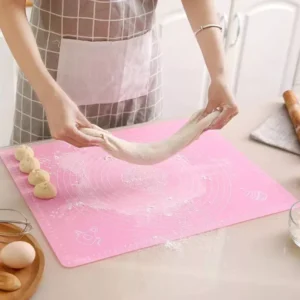 Silicone Baking Mat With Measurements Heat Resistant Cookie Sheet Oven Liner | Non Stick Flour Rolling Mat | Baking Mat Kneading Dough Pad (Random Color) - Image 3