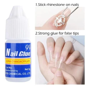 Pack of 5 ? Strong Nail Glue for Nail Art, Decorations & Artificial Nails ? Quick-Drying Adhesive for Press-Ons, Nail Tips, Rhinestones & DIY Manicure - Image 5