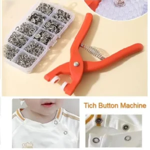 Tich Button Machine Plier plastic Body | Button Fixer Plastic body with 25 Buttons - Image 2
