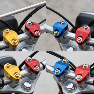 2 Pcs CNC Aluminium Fancy Handle Bar Adjuster Gutka for CD 70 & CG 125 ? Stylish & Durable - Image 2