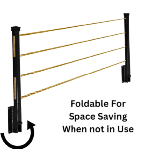 Cloth Drying Stand (24 Inches) with Free Rope Foldable Wall Mounted Heavy Duty Cloth Dryer for Laundry ? Space Saver, Modern Hanger Stand - Image 2