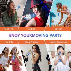 Bluetooth Handheld Karaoke Speaker Player Machine for Kids Adults Home KTV Party for Android/Iphone/Ipad/Pc (Random Color) - Image 3