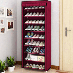 8 Layer Portable Dustproof Shoe Rack Non-woven Shoe Rack Storage Bag Closet Household Shoe Storage Rack Storage Cabinet (Random Color) - Image 4