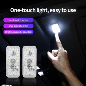 Car LED Lights Interior Magnetic Auto Interior lighting USB Rechargeable Portable LED Lights Car Night Reading Car Ambient Lighting 7 Colors (Random color) - Image 3