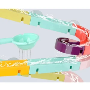 Bath Time Ball Track Water Play 24 pieces | Kids Bath Toys Wall Suction Cup Marble Race Run Track Bathroom Bathtub Baby Play Water Games Toy Kit for Boys Girls - Image 4