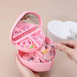 heart  Shape Mini Jewelry Storage Box Portable Travel Jewelry - Image 3