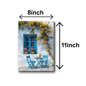 Set of 5 Italian Vintage Homes Art Themed Wall Art Wooden Sticky Photo tile Frames for Wall Home and Girls Room Decoration - Image 3