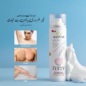 New Ecrin Hair Removal Foaming Spray - Advance Formula with Refreshing Fragrance (200ml) - Image 3