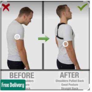 SN-660 Smart care brand Posture corrector Upper back support Strong grip Shoulder Support Relief and Back Pain Relief Belt - Adjustable Posture Support Brace for Men and Women - Image 1
