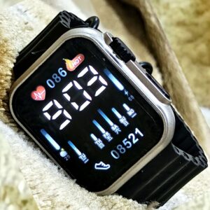 Black Stylish LED Digital Watch ? Cell Operated Wrist Watch with Bright Display, Lightweight & Trendy Design for Men & Women ? Non Waterproof (Without Box) - Image 2