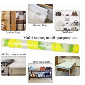 Waterproof Kitchen Mat Shelf Liner 45?150 ? Easy To Clean, Oil Proof, Anti Slip Multipurpose Drawer And Shelf Cover (Random Color) - Image 2