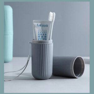 Portable Toothbrush Holder Toothpaste Storage Cup Household Travel Nordic Simple Bathroom Toothbrush Protect Wash?Tooth?Set?Box (random color) - Image 5