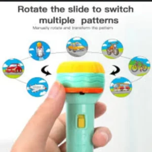 Slide Projector Torch Projection Light,Children's Flashlight Toy Projection Flashlight Early Education Picture Dinosaur Animal Pattern,Bedtime Night Light, - Image 3