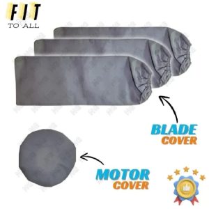Universal Ceiling Fan Blade & Motor Cover Set ? Dustproof, Washable Fabric Protection for Home & Office Fans