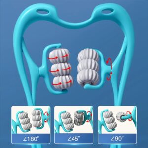 6 Wheel Pressure Point Neck Massager Relieve Neck, Back And Shoulder Pain (Random Color) - Image 1