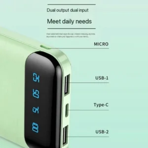 Portable Power Bank 20000mAh ? High Capacity with LED Display & Fast Charging Support (Random color) - Image 3