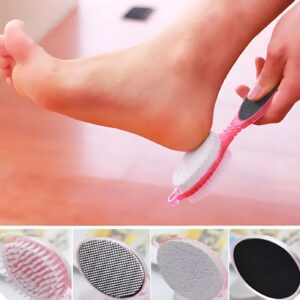 4 In 1 Foot scrubber | Multi Use Pedicure Paddle Brush - 4 Step Pedicure Cleanse, Scrub, File And Buff (Random color) - Image 4