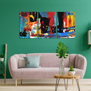 3D  Wall Art Panels Frame Canvas painting Modern Wall Art SET OF 3 - Image 4
