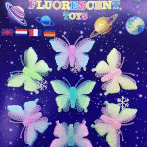 Pack of 08 Butterfly Wall Sticker Glow in the Dark Luminous 3D Butterfly Stickers DIY Wall Sticker 3D Art Mural for Decorations - Image 3