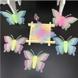 Pack of 08 Butterfly Wall Sticker Glow in the Dark Luminous 3D Butterfly Stickers DIY Wall Sticker 3D Art Mural for Decorations - Image 4
