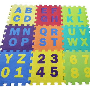 9mm Puzzle 9 PCS ABC-123 | Interlocking Play Tile | Alphabets Foam Puzzle Mat for Childrens (Random color) - Image 2