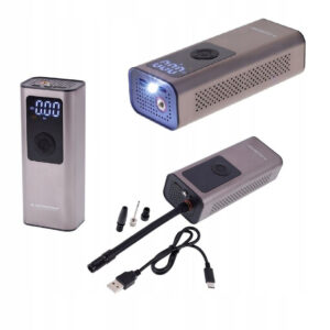 Air Compressor ? Wireless Electric Air Pump for Car & Bike Tires | 150 PSI / 10 BAR Portable Compressor with 2000mAh Battery ( Black ) - Image 1