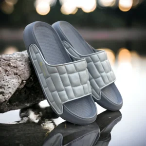 Balmain Men?s Thick Bottom Comfortable Cool slippers Black Brown Grey Color - Image 5