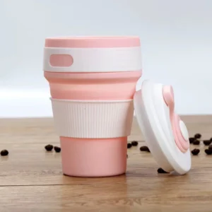 Collapsible Coffee Cup ? Portable, Reusable Silicone mug with Lid, Leakproof & BPA-Free Travel Mug(random color) - Image 4