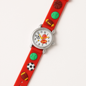 High Quality Cute Football Cartoon Children Watch Girls Rubber Kids Watches Boys Silicone Quartz Wristwatches (Random-Colour) - Image 3