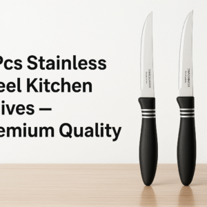 2 Pcs Concord Stainless Steel Kitchen Knife ? Multipurpose Table Knife with Serrated Edge, 12 cm (Random color) - Image 4