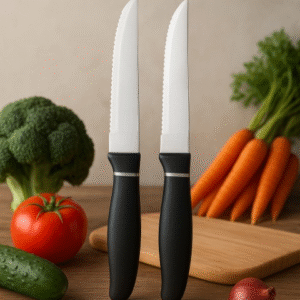 2 Pcs Concord Stainless Steel Kitchen Knife ? Multipurpose Table Knife with Serrated Edge, 12 cm (Random color) - Image 2