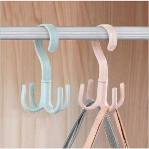 (1 piece) Multi-Purpose Hook Four-Claw Rotatable Coat Hooks Hanging Powerful Storage Rack House Kitchen Pot Pan Hanger Scarf Hanger (random color) - Image 4