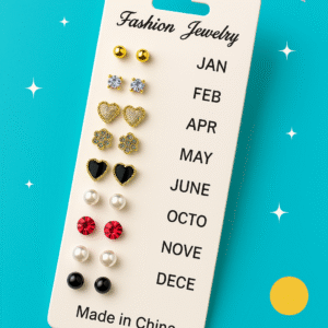 12 Pair Mixed Style Stud Earrings Set for Women ? Golden Copper with Micro-Paved Cubic Zirconia ? Trendy Fashion Jewelry - Image 3